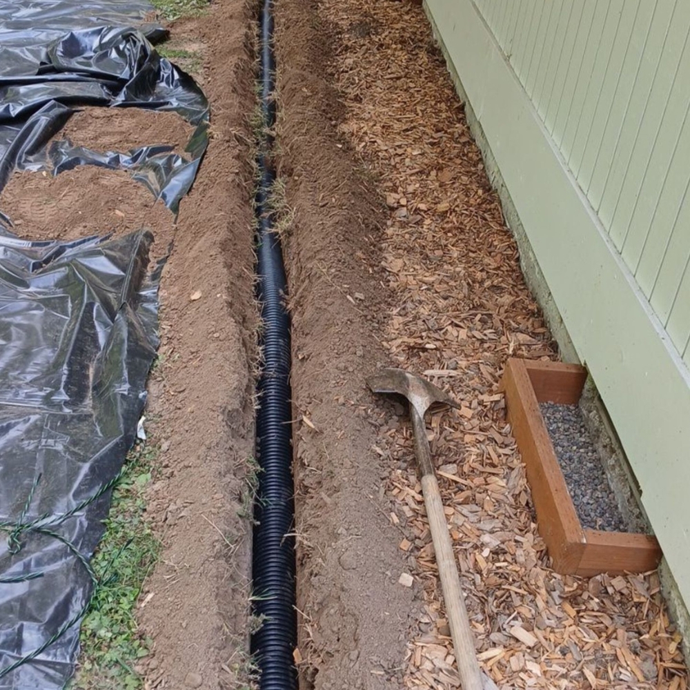 We design and install French drain systems that redirect water away from your foundation.